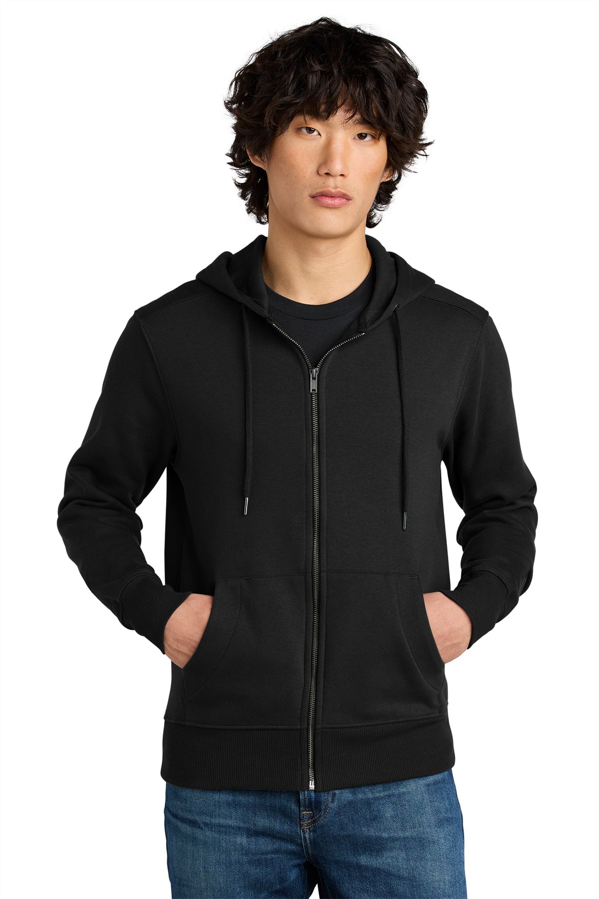 DT1103 District® Perfect Weight® Fleece Full-Zip Hoodie