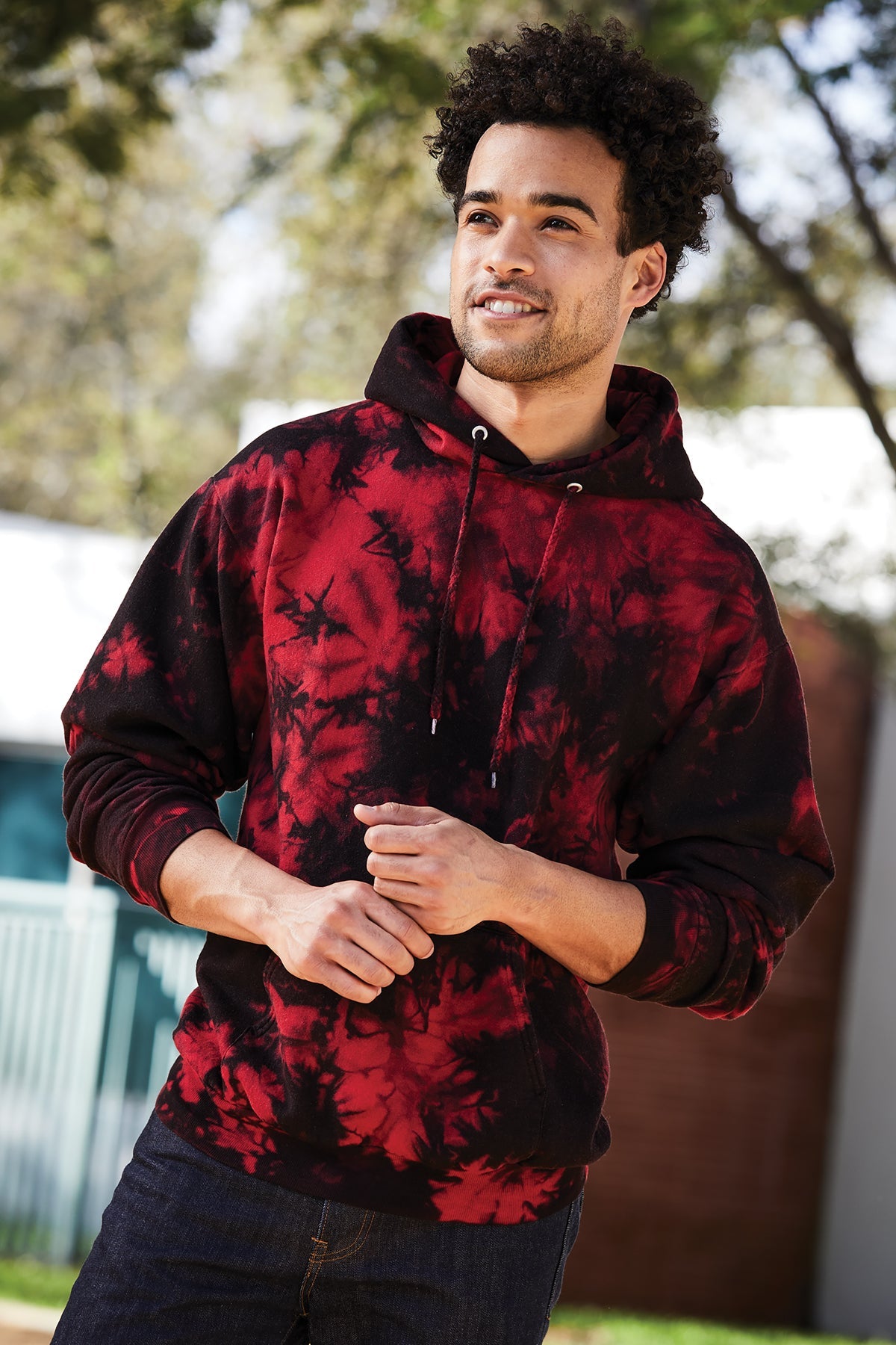 PC144 Port & Company® Crystal Tie-Dye Pullover Hoodie