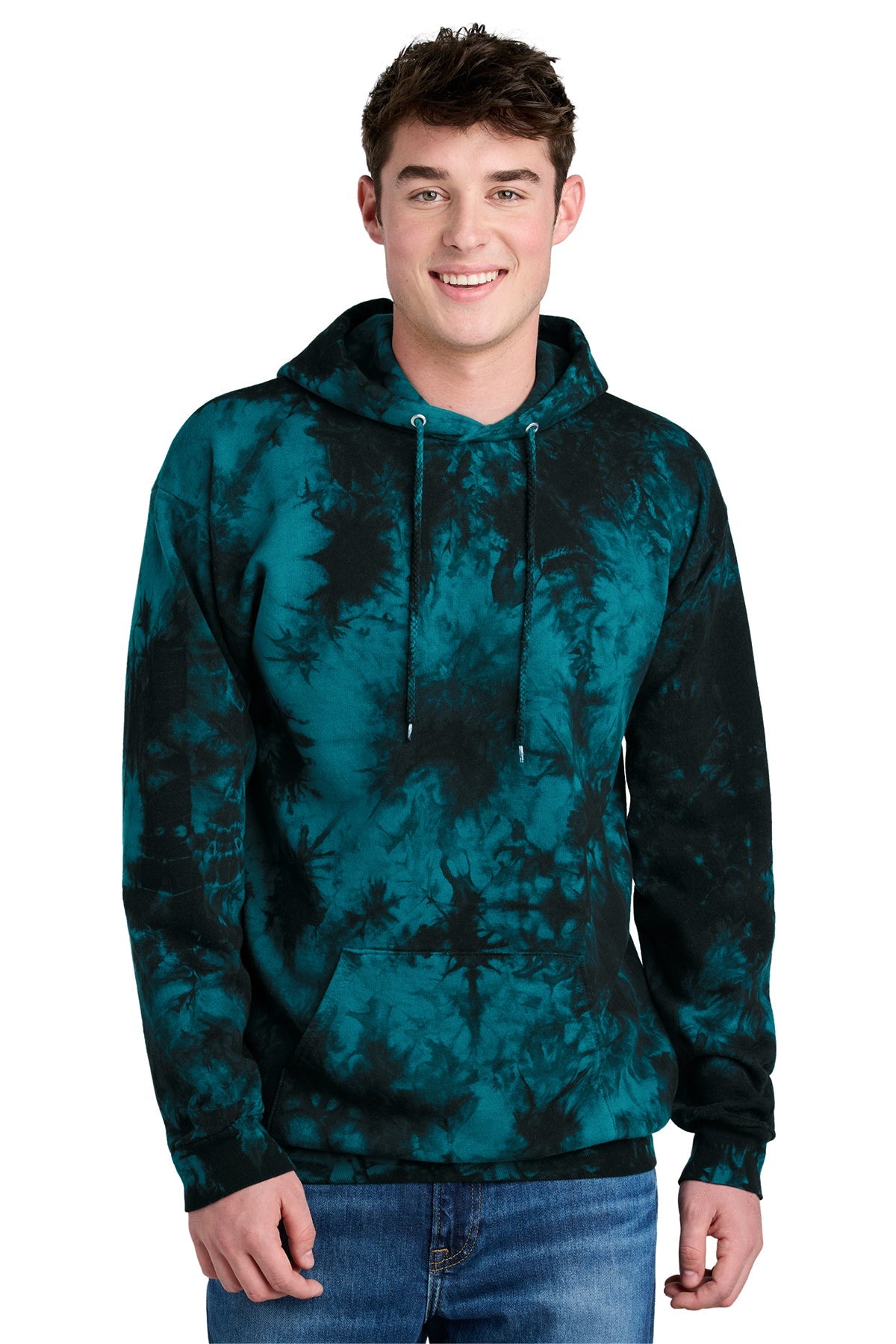 PC144 Port & Company® Crystal Tie-Dye Pullover Hoodie
