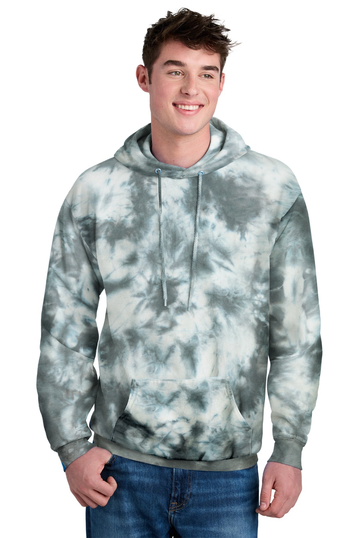 PC144 Port & Company® Crystal Tie-Dye Pullover Hoodie