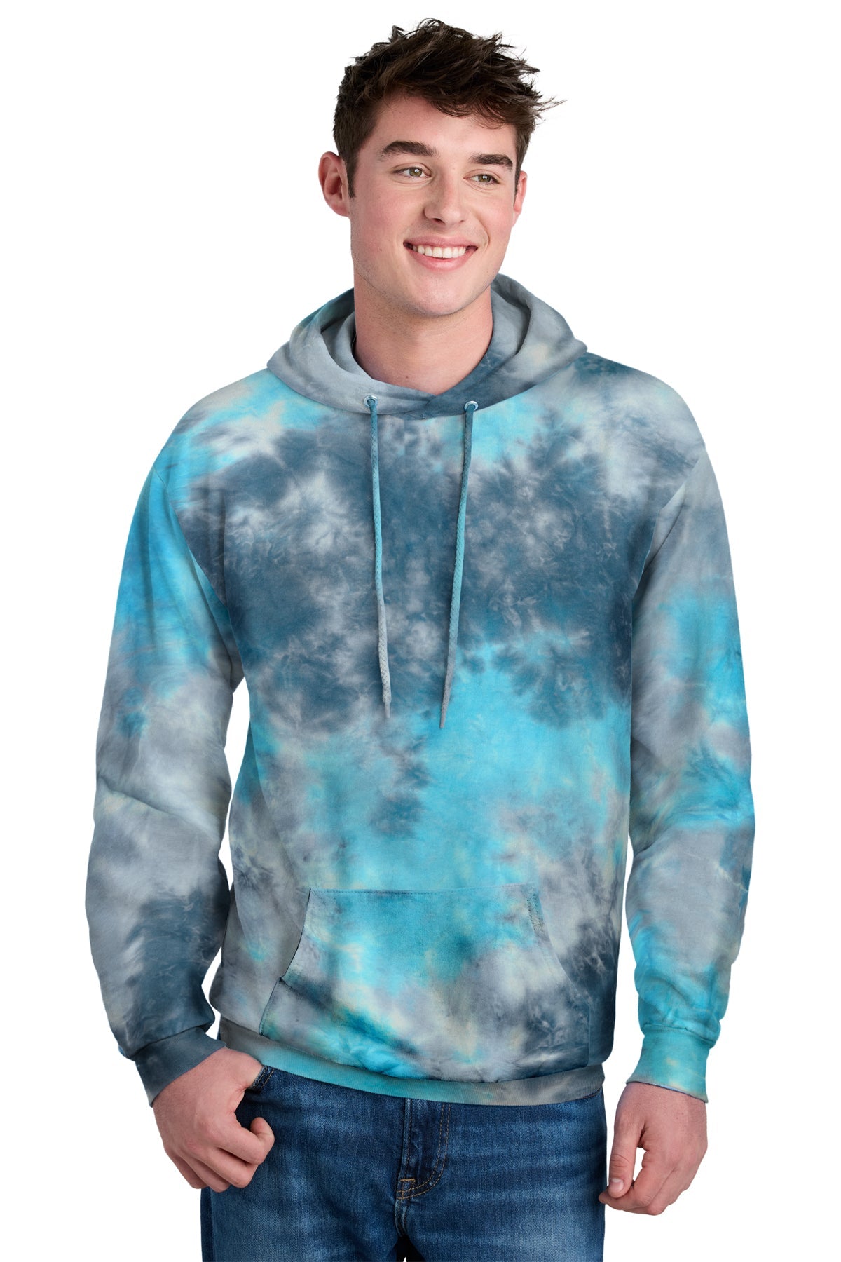 PC144 Port & Company® Crystal Tie-Dye Pullover Hoodie