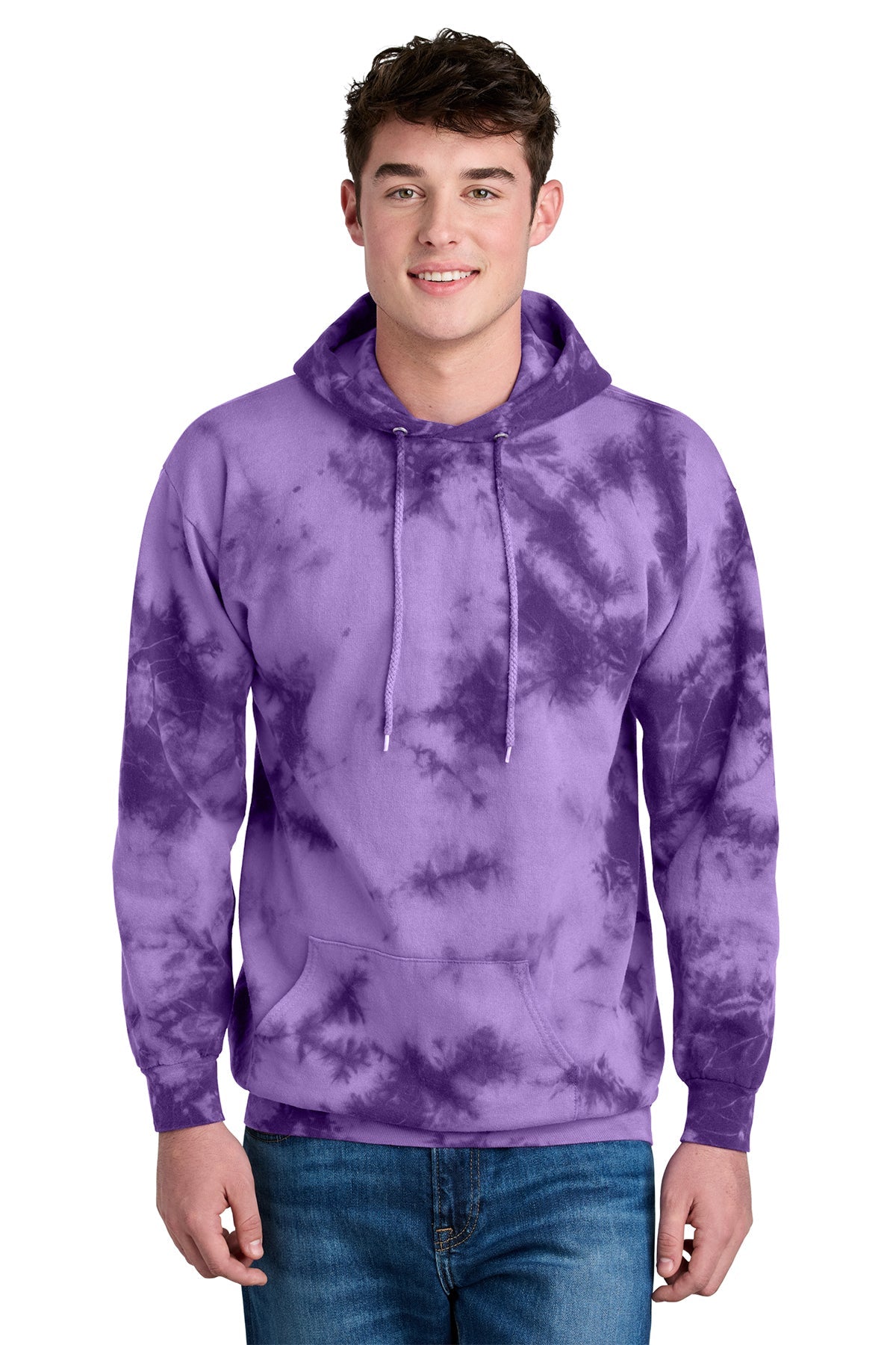 PC144 Port & Company® Crystal Tie-Dye Pullover Hoodie