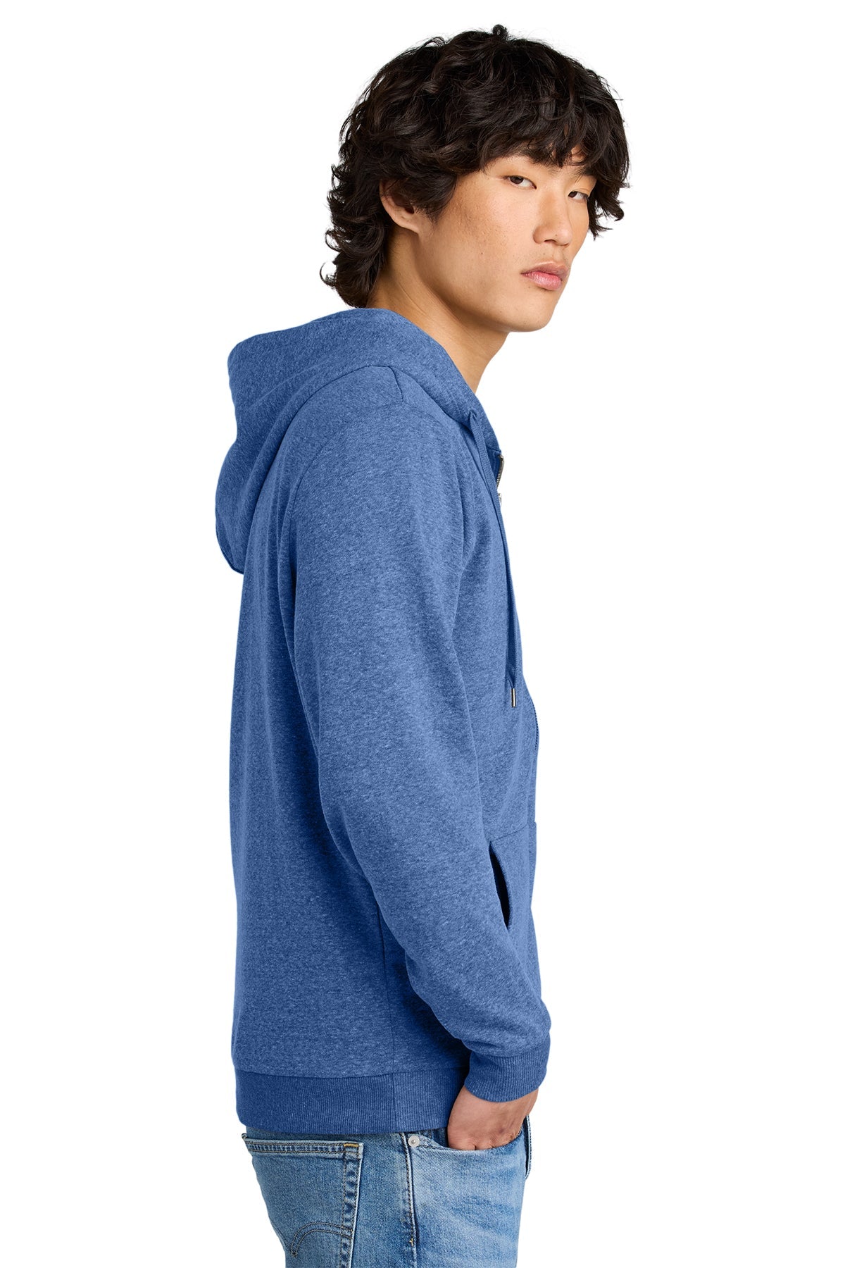 DT1302 District® Perfect Tri® Fleece Full-Zip Hoodie