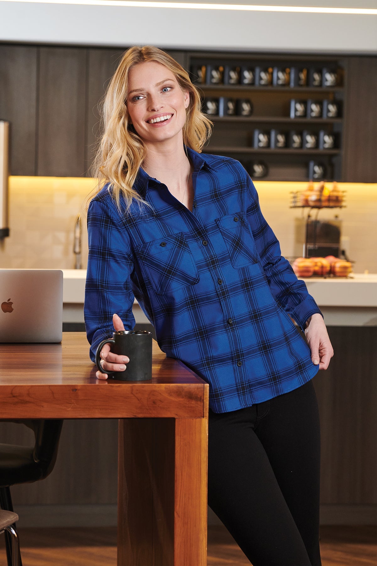 LW669 Port Authority® Women's Plaid Flannel Shirt