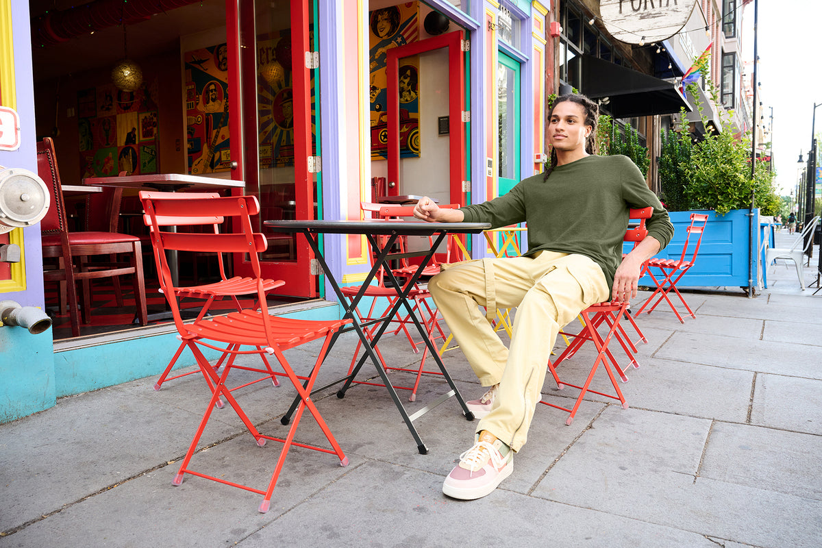 DT185 District® Perfect Weight® CVC Long Sleeve Tee