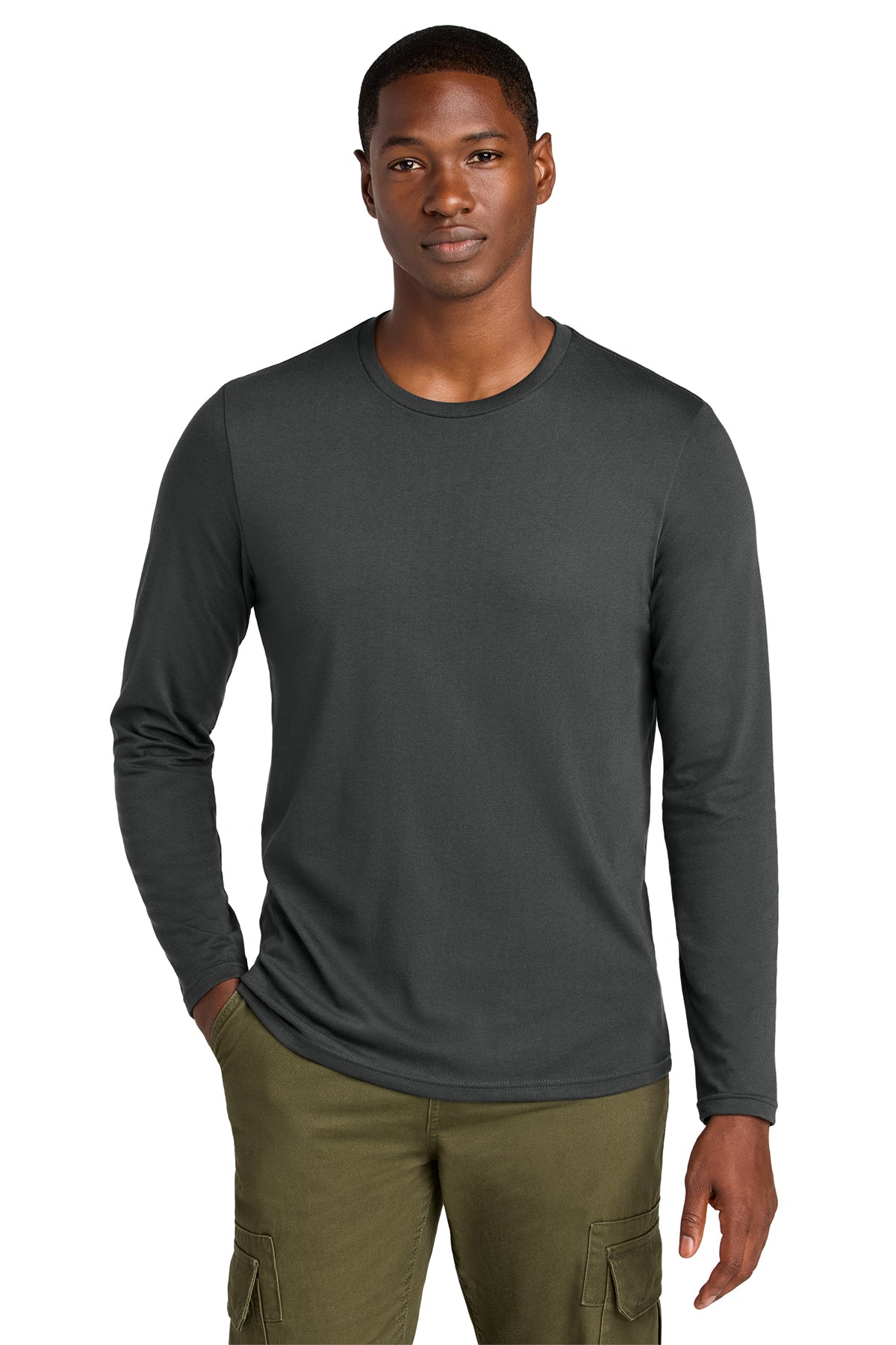 DT185 District® Perfect Weight® CVC Long Sleeve Tee