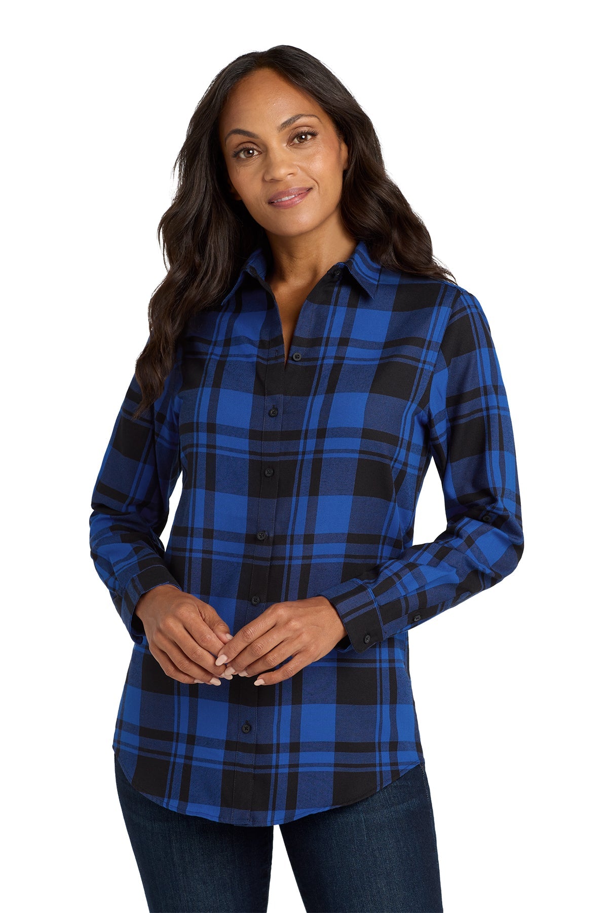 LW668 Port Authority® Women's Plaid Flannel Tunic
