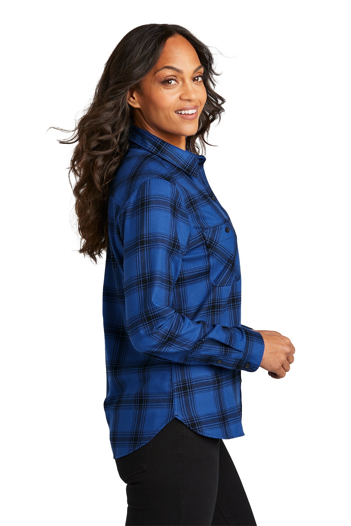 LW669 Port Authority® Women's Plaid Flannel Shirt