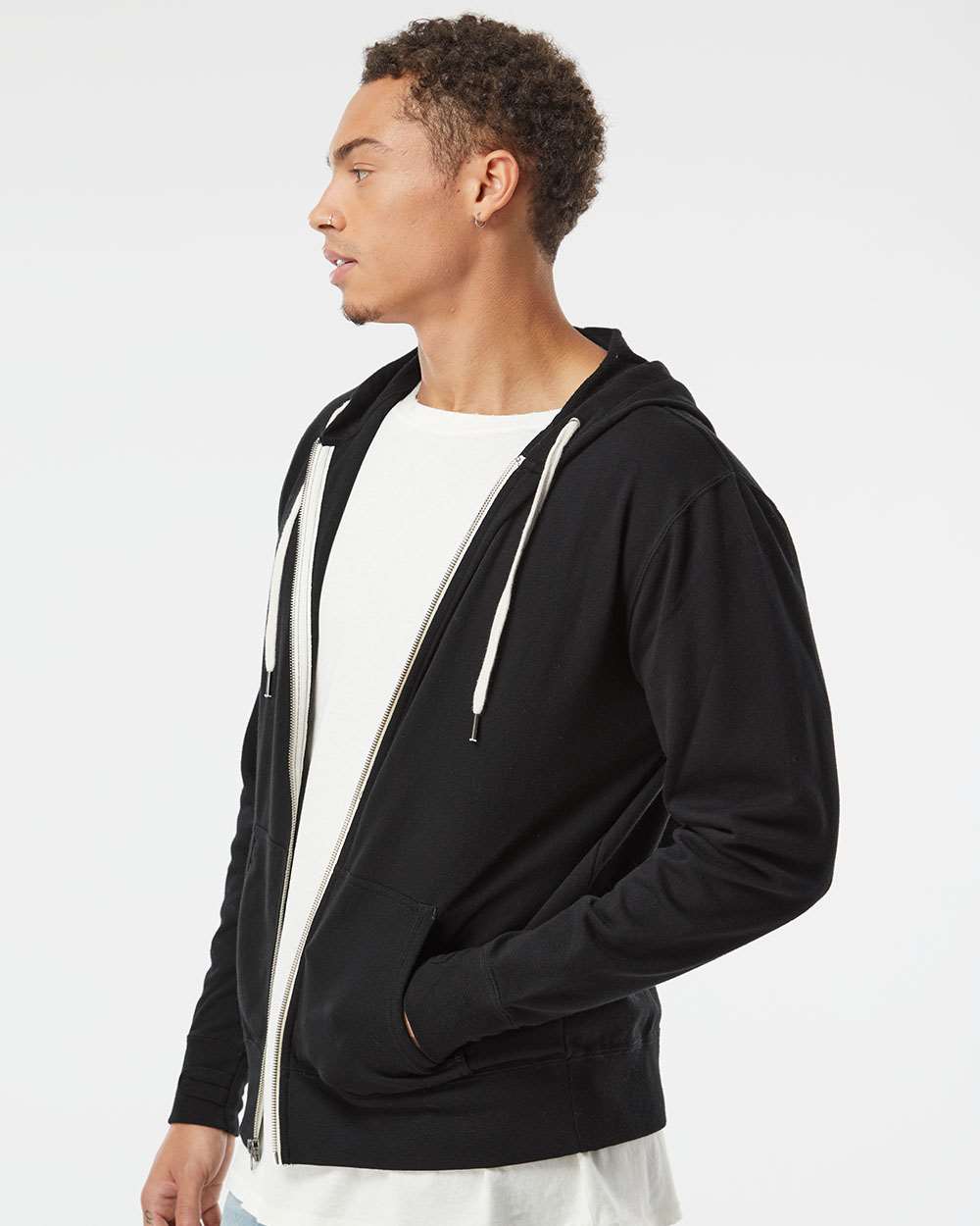 Independent Trading Co. - Heathered French Terry Full-Zip Hooded Sweatshirt - PRM90HTZ