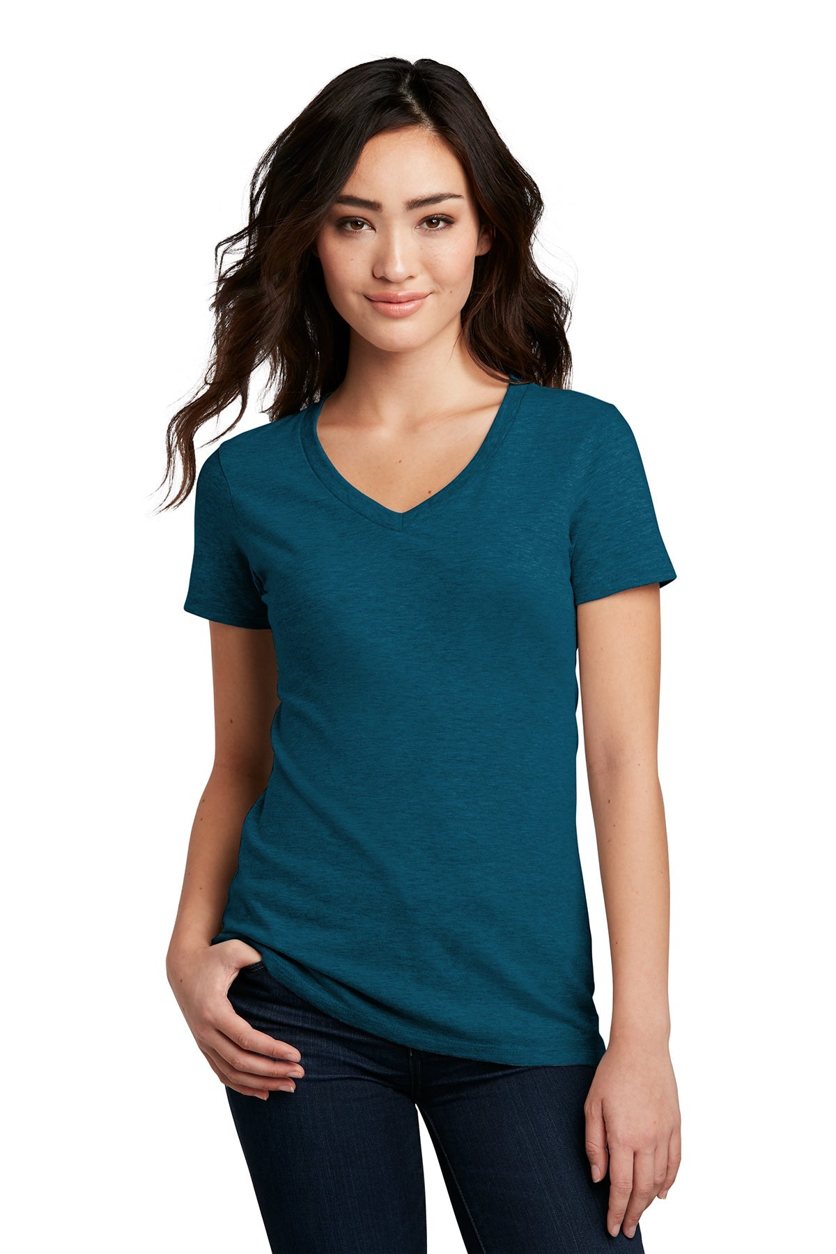 District Women’s Perfect Blend V-Neck Tee XS-4XL