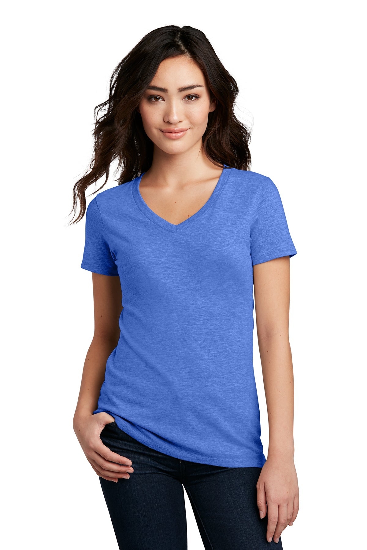 District Women’s Perfect Blend V-Neck Tee XS-4XL