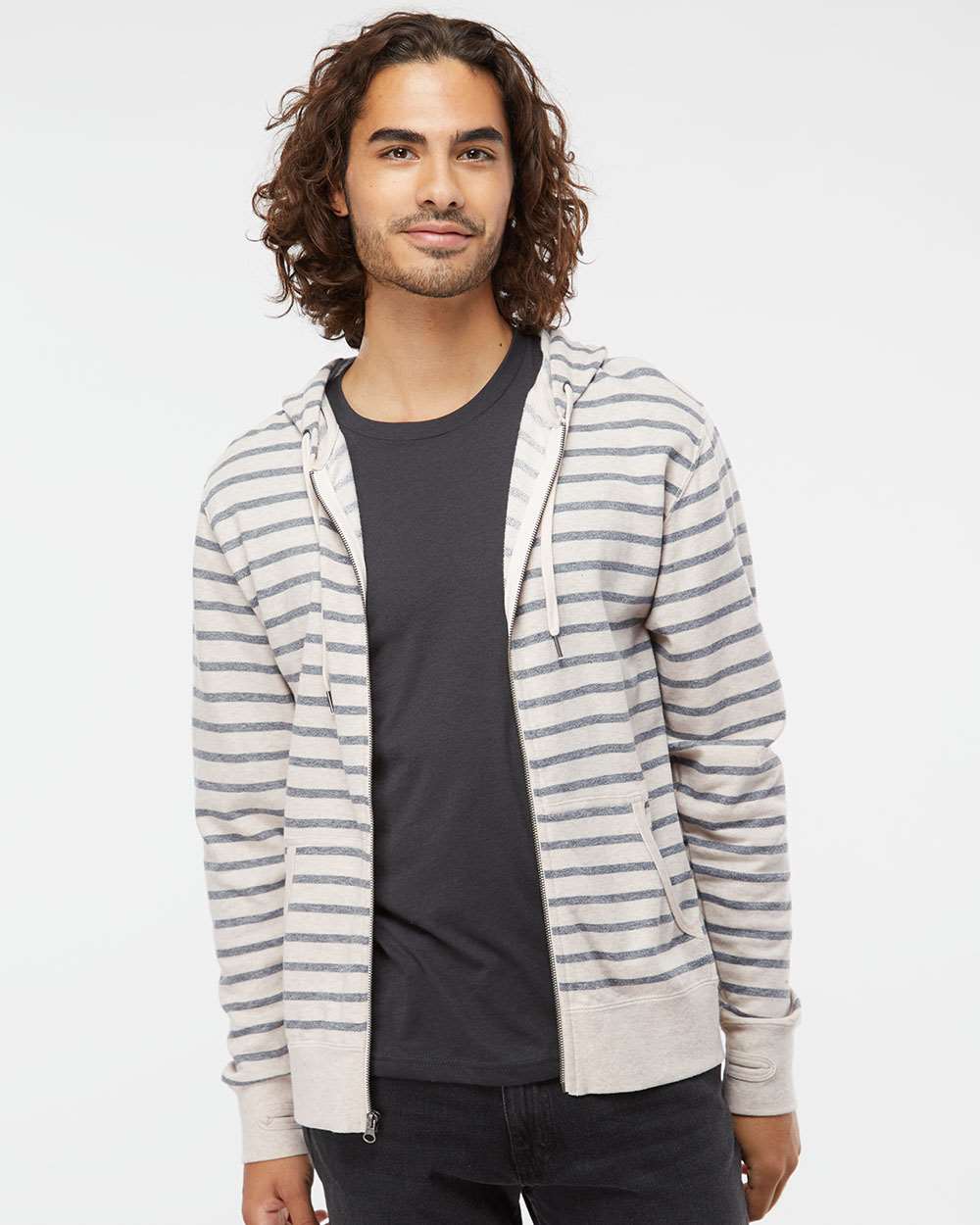 Independent Trading Co. - Heathered French Terry Full-Zip Hooded Sweatshirt - PRM90HTZ