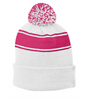 Stripe Pom Pom Beanie - STC28