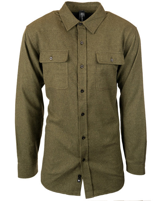 Bu8200 Burnside Men's Solid Flannel Shirt
