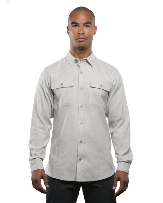 Bu8200 Burnside Men's Solid Flannel Shirt