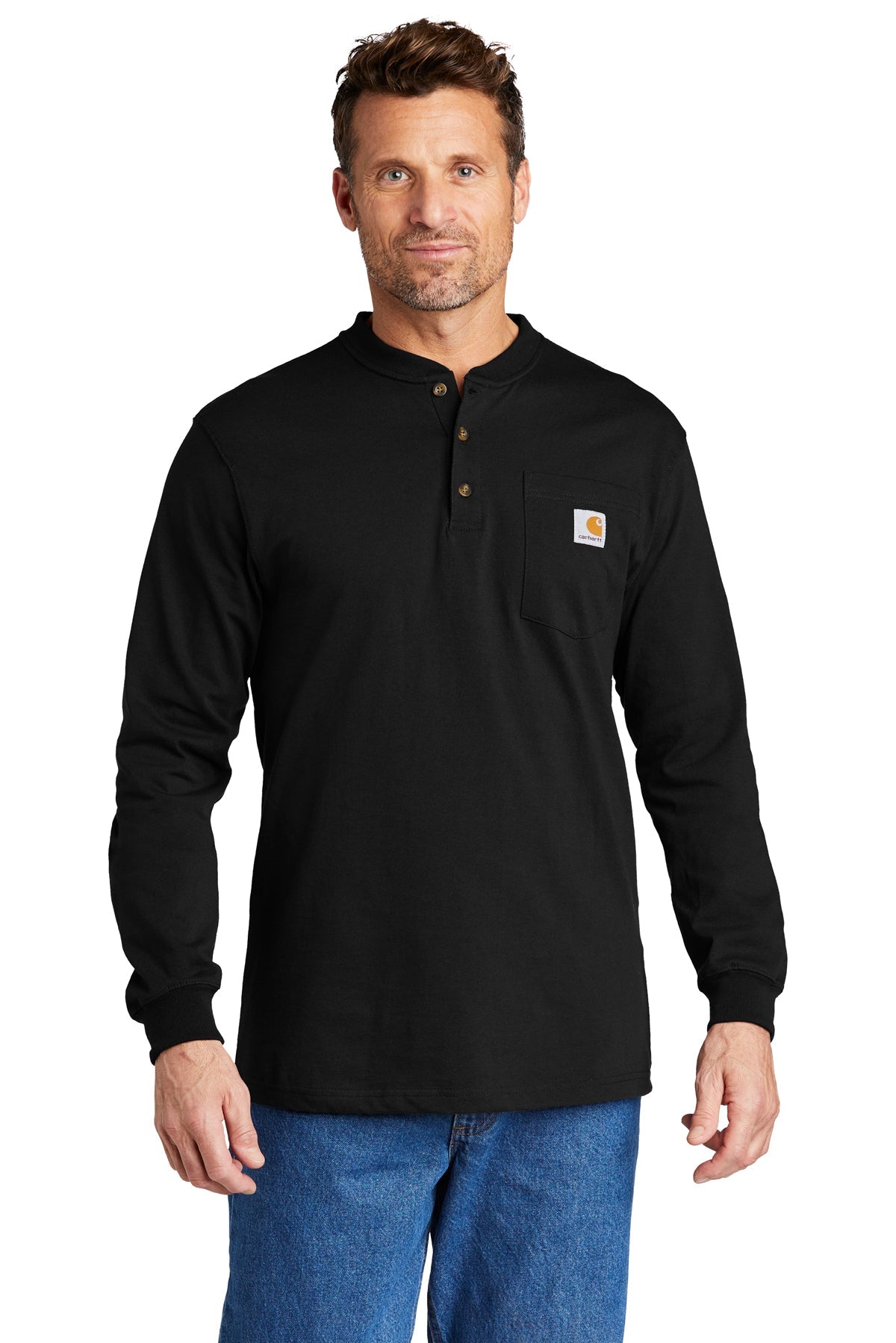 CTK128 Carhartt Long Sleeve Henley T-Shirt