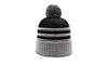 Striped Pom Knit Beanie 134