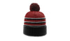 Striped Pom Knit Beanie 134