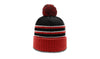 Striped Pom Knit Beanie 134