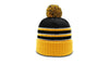 Striped Pom Knit Beanie 134
