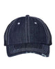Mega Cap Herringbone Contrast Stitch Trucker Cap 6990B