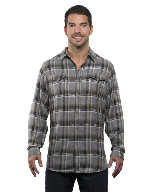 B8210 Burnside Men's Plaid Flannel Shirt- S-3XL